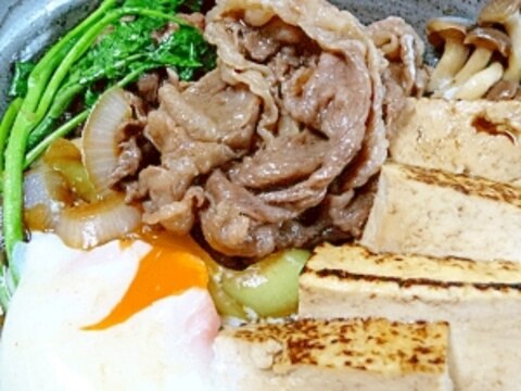 小家族用レシピ☆　すき焼風「肉豆腐」